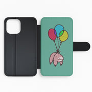 Balloon Sloth Flip Wallet Phone Case 2