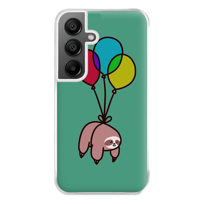 Balloon Sloth Phone Case for Galaxy A55