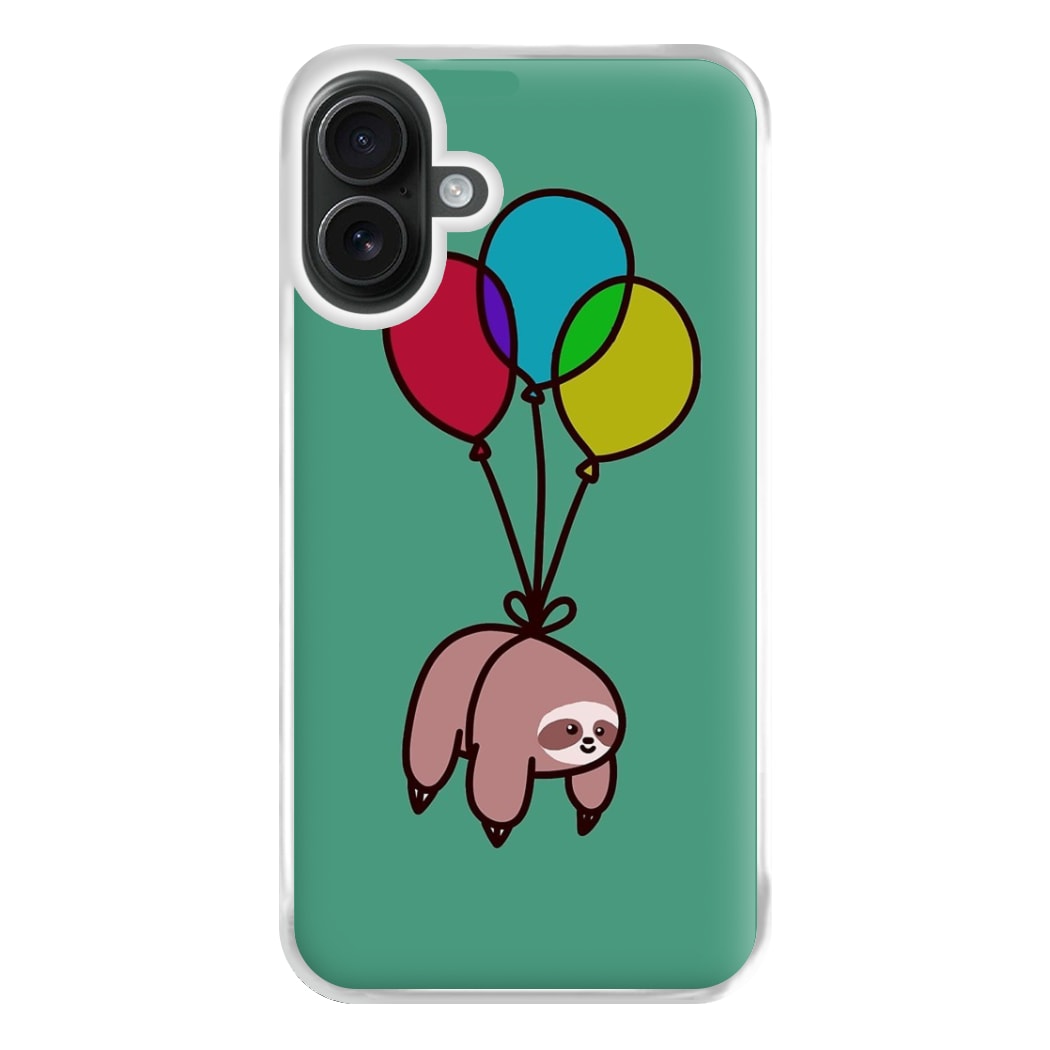 Balloon Sloth Phone Case for iPhone 16 Plus