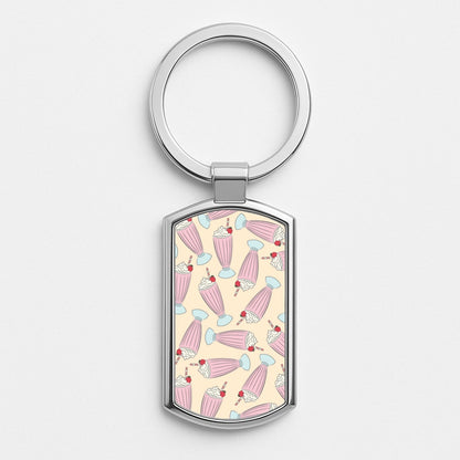 Sundae - Summer Silver Keyring