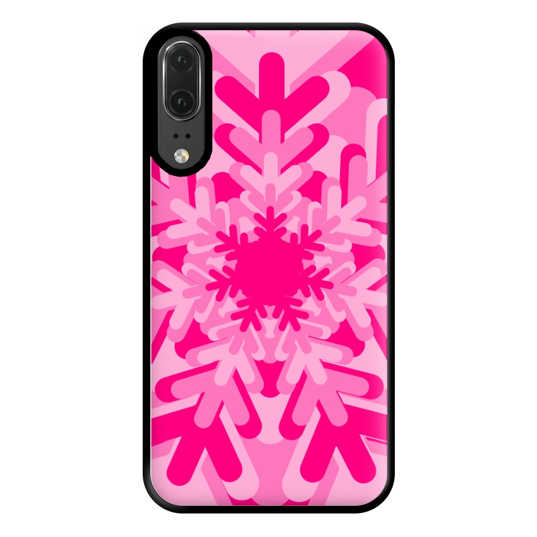 Pink - Colourful Snowflakes Phone Case for Huawei P20