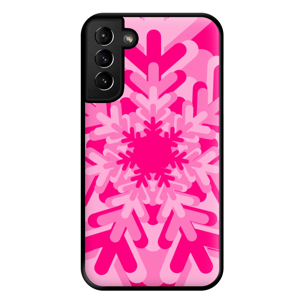 Pink - Colourful Snowflakes Phone Case for Galaxy S21 Plus