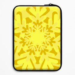 Yellow - Colourful Snowflakes Universal Laptop Sleeve