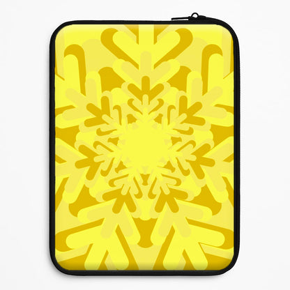 Yellow - Colourful Snowflakes Universal Laptop Sleeve