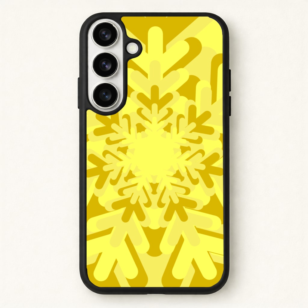 Yellow - Colourful Snowflakes Phone Case for Galaxy S26 Plus