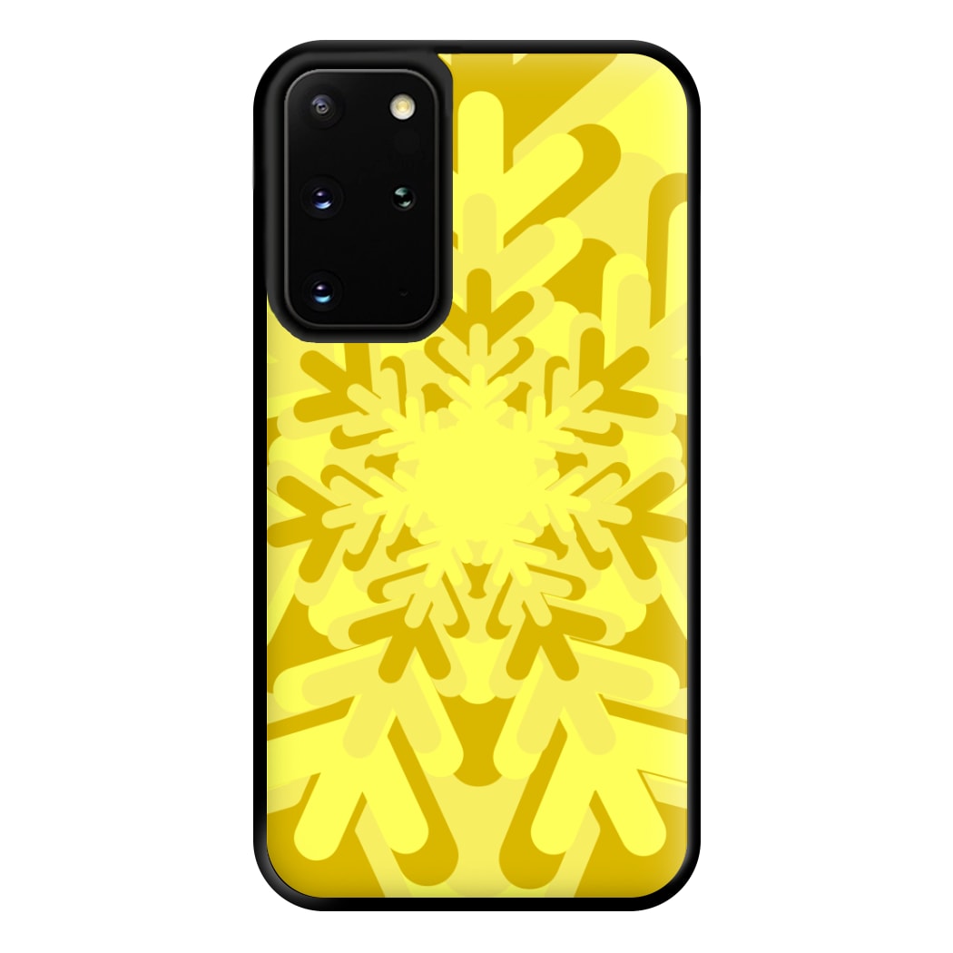 Yellow - Colourful Snowflakes Phone Case for Galaxy S20 Plus