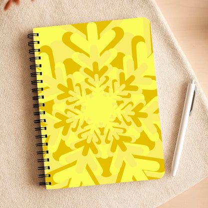 Yellow - Colourful Snowflakes Notepad