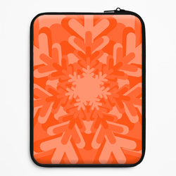 Orange - Colourful Snowflakes Universal Laptop Sleeve