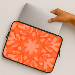 Orange - Colourful Snowflakes MacBook Case