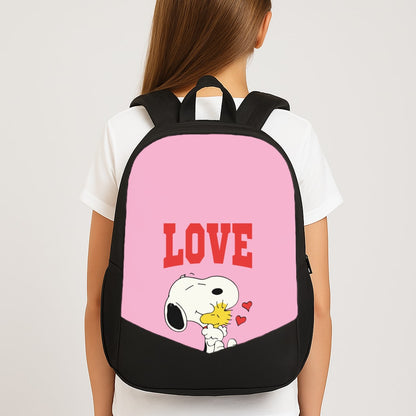 Love Cartoon Beagle  Large School Bag
