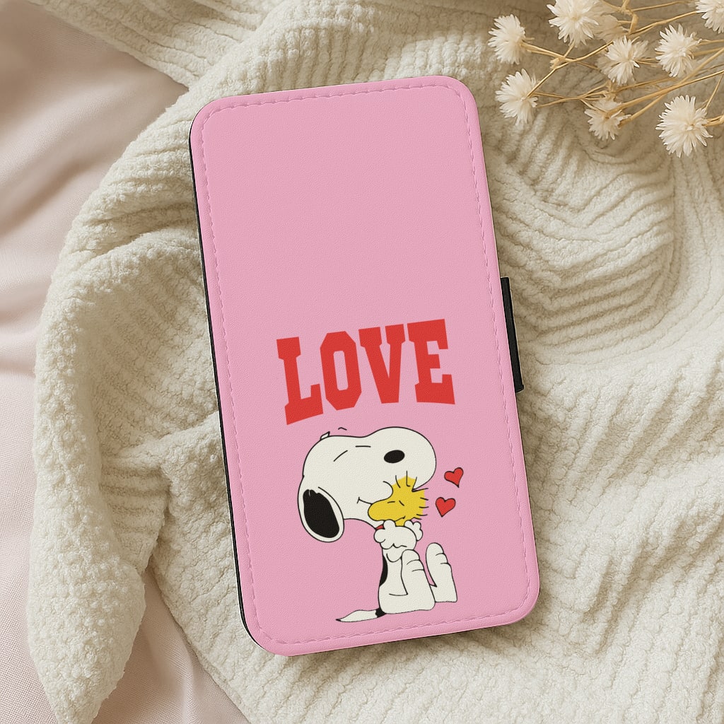 Love Cartoon Beagle  Wallet Phone Case