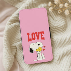 Love Cartoon Beagle  Wallet Phone Case