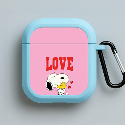 Love Cartoon Beagle  Blue AirPods Case