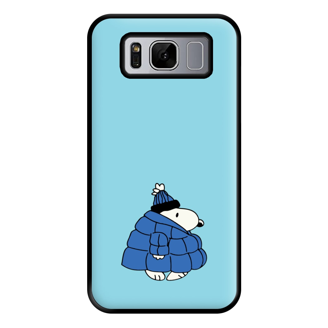 Cartoon Beagle Puffer Jacket Blue Phone Case for Galaxy S8 Plus