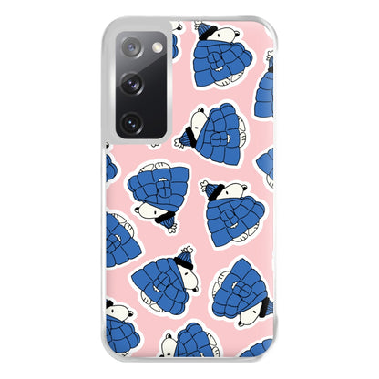 Cartoon Beagle Puffer Jacket Pattern Phone Case for Galaxy S20FE