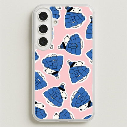 Cartoon Beagle Puffer Jacket Pattern Phone Case for Galaxy S25FE