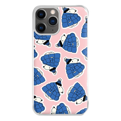 Cartoon Beagle Puffer Jacket Pattern Phone Case for iPhone 12 Pro Max