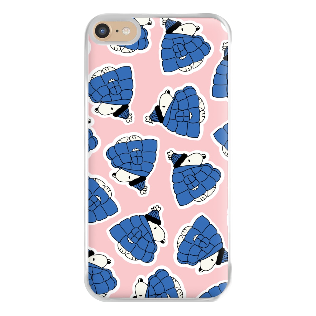 Cartoon Beagle Puffer Jacket Pattern Phone Case for iPhone 6 Plus / 7 Plus / 8 Plus