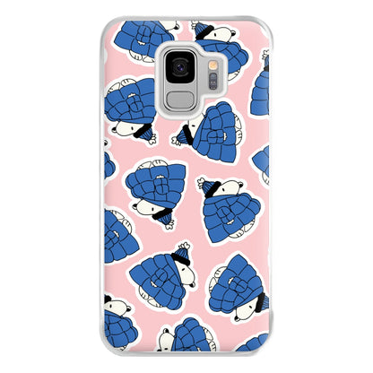 Cartoon Beagle Puffer Jacket Pattern Phone Case for Galaxy S9 Plus