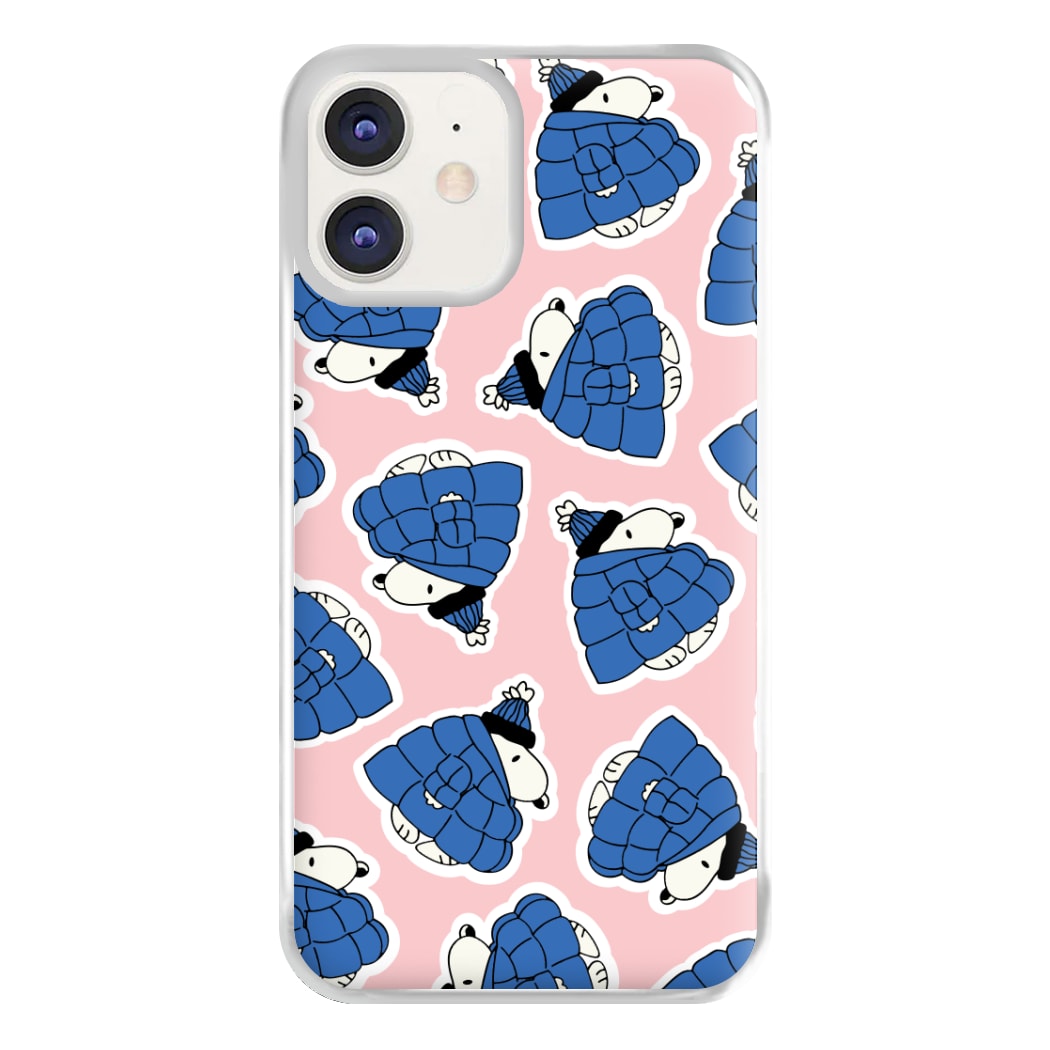 Cartoon Beagle Puffer Jacket Pattern Phone Case for iPhone 11