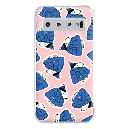 Cartoon Beagle Puffer Jacket Pattern Phone Case for Galaxy S10 Plus