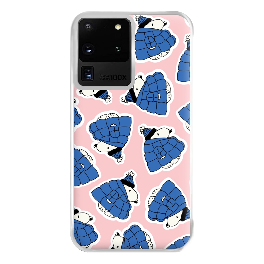 Cartoon Beagle Puffer Jacket Pattern Phone Case for Galaxy S20 Ultra