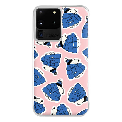 Cartoon Beagle Puffer Jacket Pattern Phone Case for Galaxy S20 Ultra
