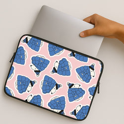 Cartoon Beagle Puffer Jacket Pattern MacBook Case
