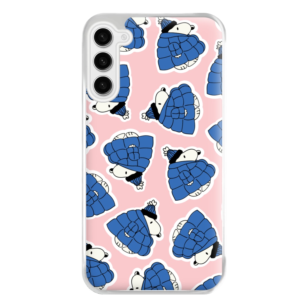 Cartoon Beagle Puffer Jacket Pattern Phone Case for Galaxy S23FE