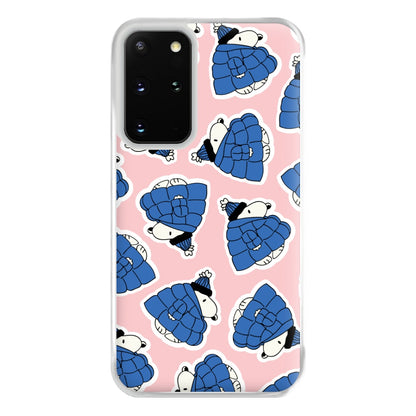 Cartoon Beagle Puffer Jacket Pattern Phone Case for Galaxy S20 Plus