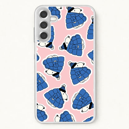 Cartoon Beagle Puffer Jacket Pattern Phone Case for Galaxy A37
