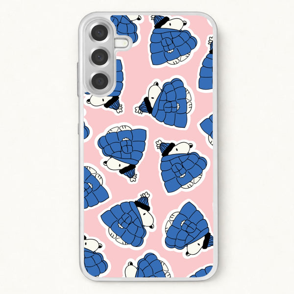 Cartoon Beagle Puffer Jacket Pattern Phone Case for Galaxy A57