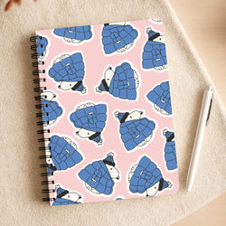 Cartoon Beagle Puffer Jacket Pattern Notepad