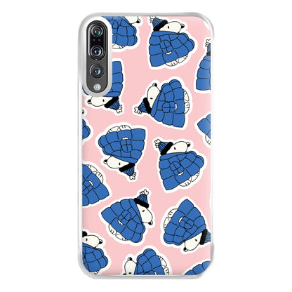 Cartoon Beagle Puffer Jacket Pattern Phone Case for Huawei P20 Pro