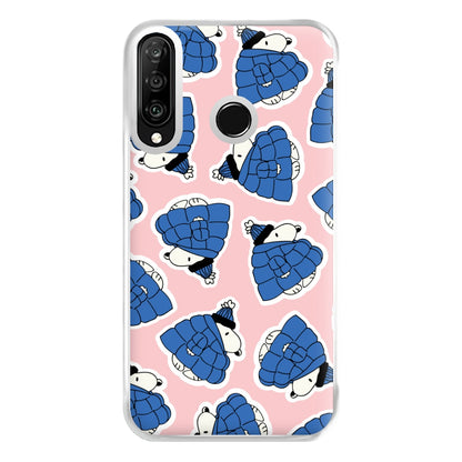 Cartoon Beagle Puffer Jacket Pattern Phone Case for Huawei P30 Lite