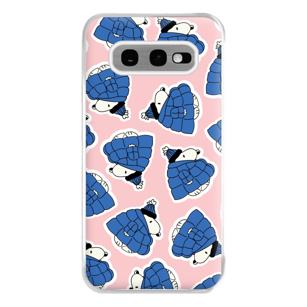 Cartoon Beagle Puffer Jacket Pattern Phone Case for Galaxy S10e