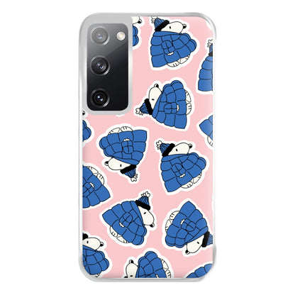 Cartoon Beagle Puffer Jacket Pattern Phone Case for Galaxy S20