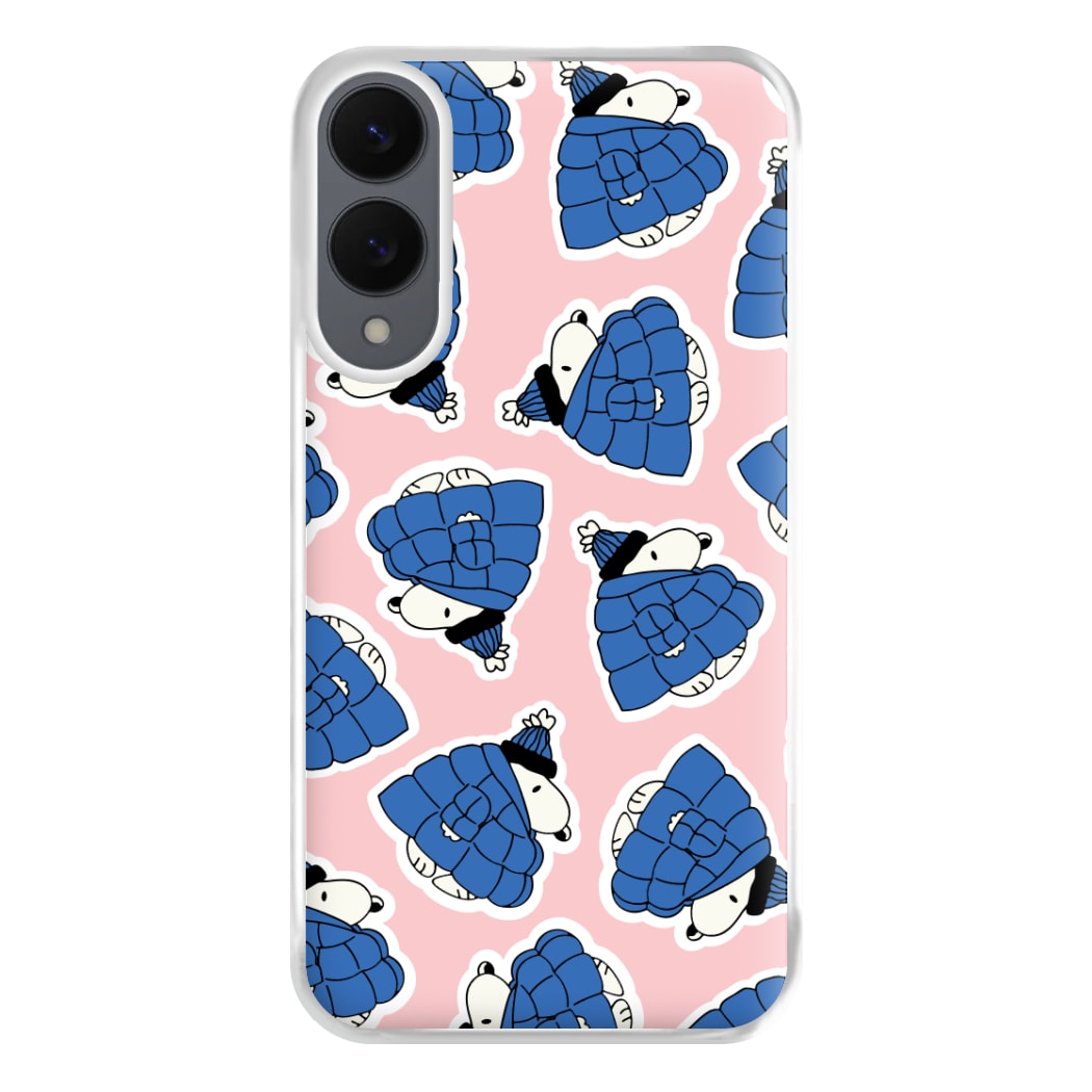 Cartoon Beagle Puffer Jacket Pattern Phone Case for Galaxy S25 Edge
