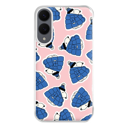 Cartoon Beagle Puffer Jacket Pattern Phone Case for Galaxy S25 Edge