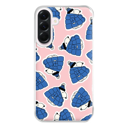 Cartoon Beagle Puffer Jacket Pattern Phone Case for Galaxy A36