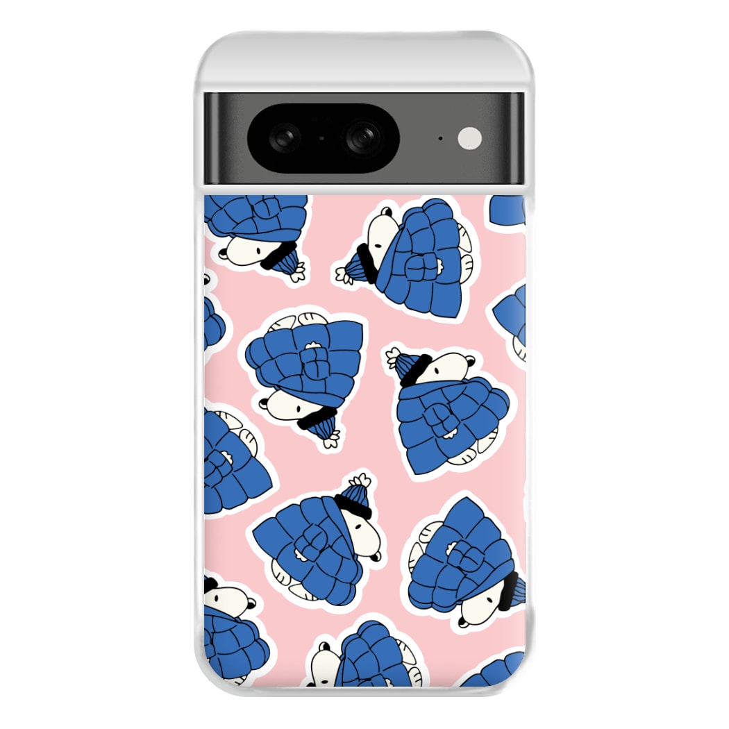 Cartoon Beagle Puffer Jacket Pattern Phone Case for Google Pixel 8