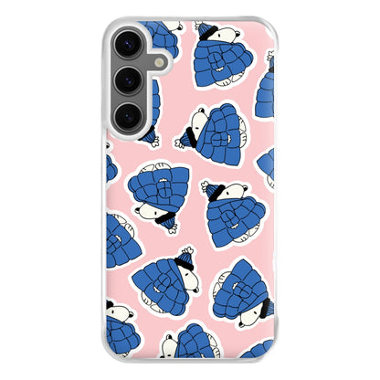 Cartoon Beagle Puffer Jacket Pattern Phone Case for Galaxy S24FE