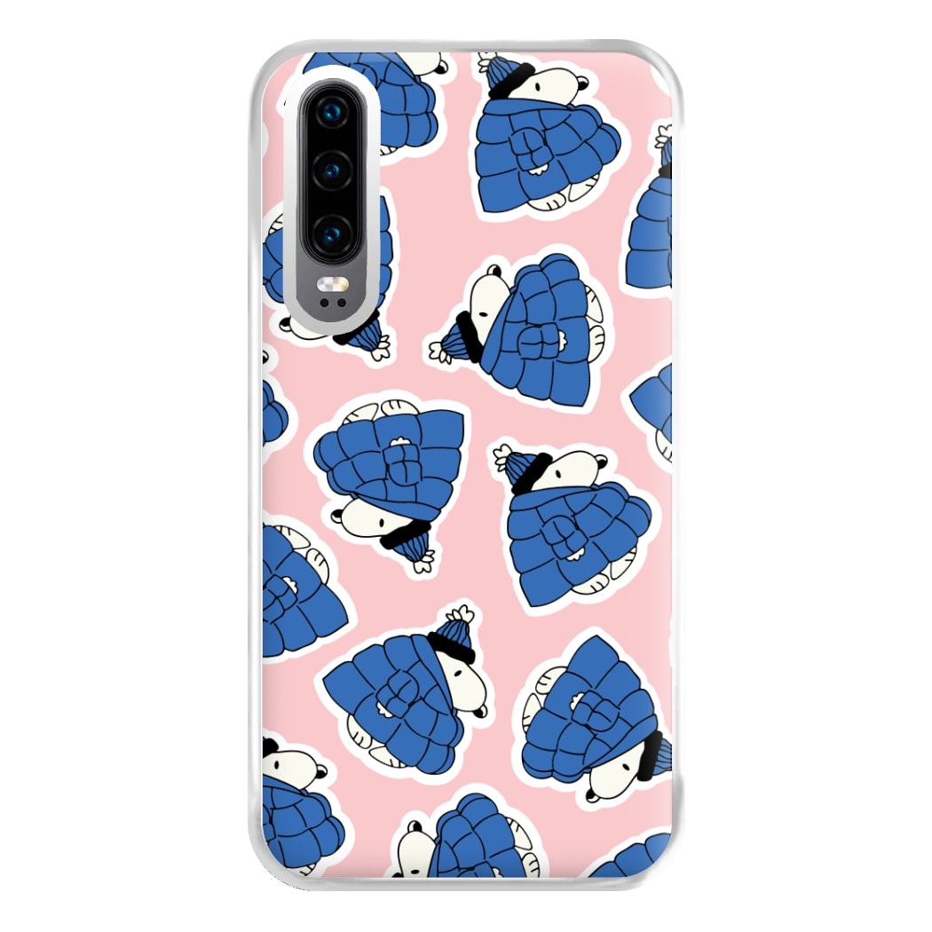Cartoon Beagle Puffer Jacket Pattern Phone Case for Huawei P30