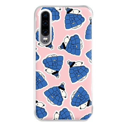 Cartoon Beagle Puffer Jacket Pattern Phone Case for Huawei P30