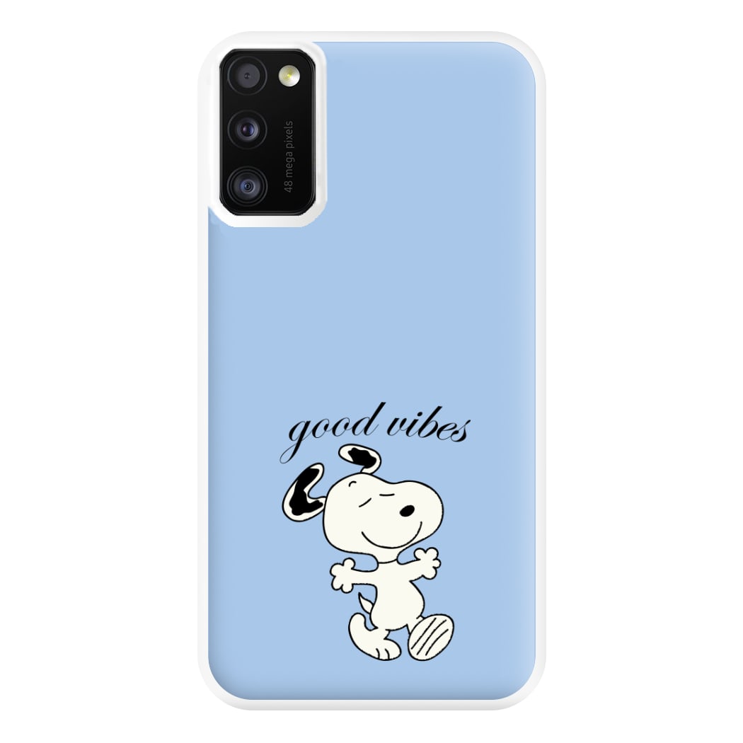Good Vibes Cartoon Beagle Phone Case for Galaxy A41