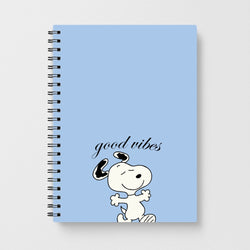 Good Vibes Cartoon Beagle Notebook