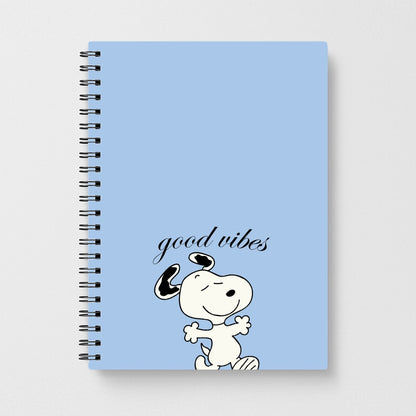 Good Vibes Cartoon Beagle Notebook