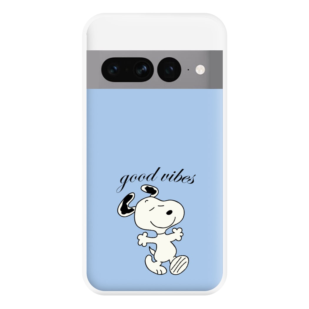 Good Vibes Cartoon Beagle Phone Case for Google Pixel 7 Pro