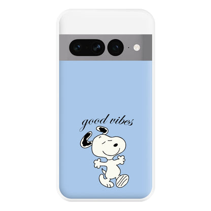 Good Vibes Cartoon Beagle Phone Case for Google Pixel 7 Pro