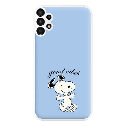 Good Vibes Cartoon Beagle Phone Case for Galaxy A13